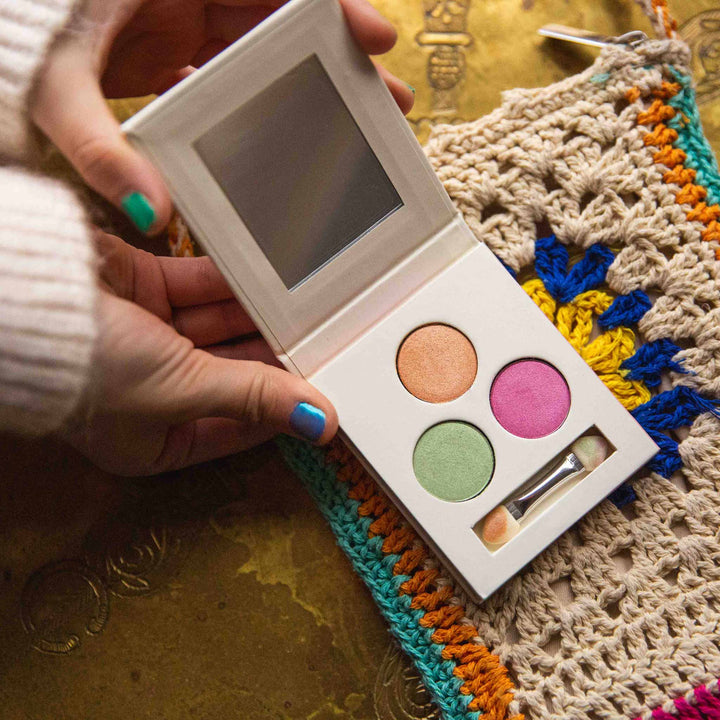 Bio-Lidschattenpalette Frühling mit 3 Farben von namaki