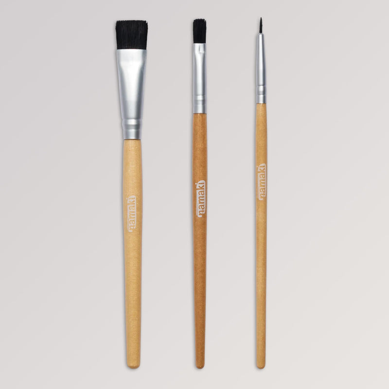 Schminkpinsel-Set mit 3 Pinseln von namaki