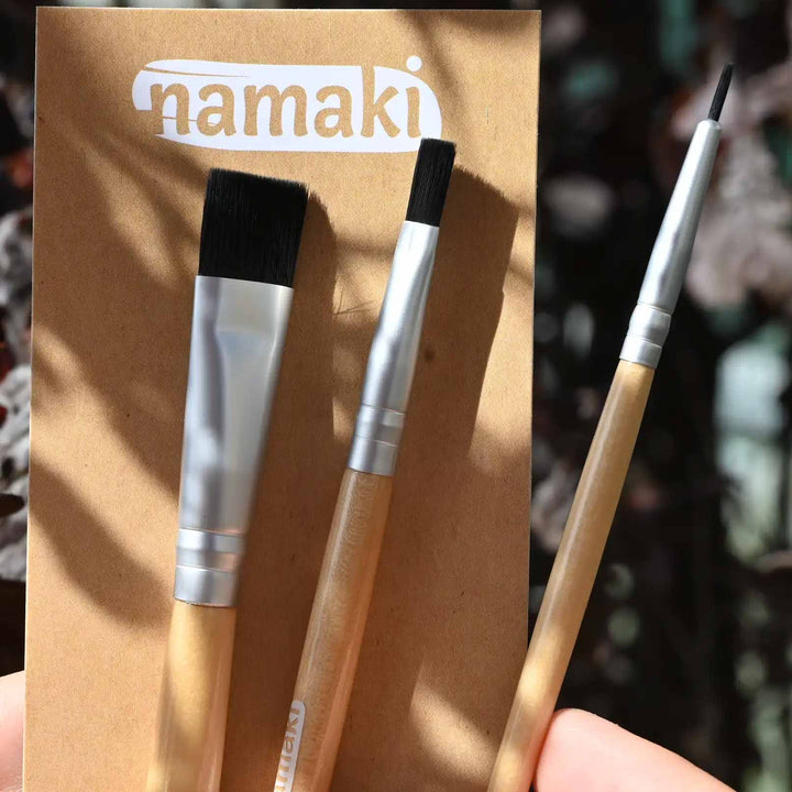 Schminkpinsel-Set mit 3 Pinseln von namaki