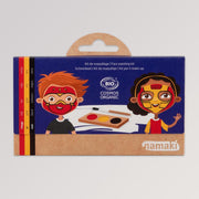 Kinderschminke-Set Ninja & Superheld mit 3 Farben - Vorderseite