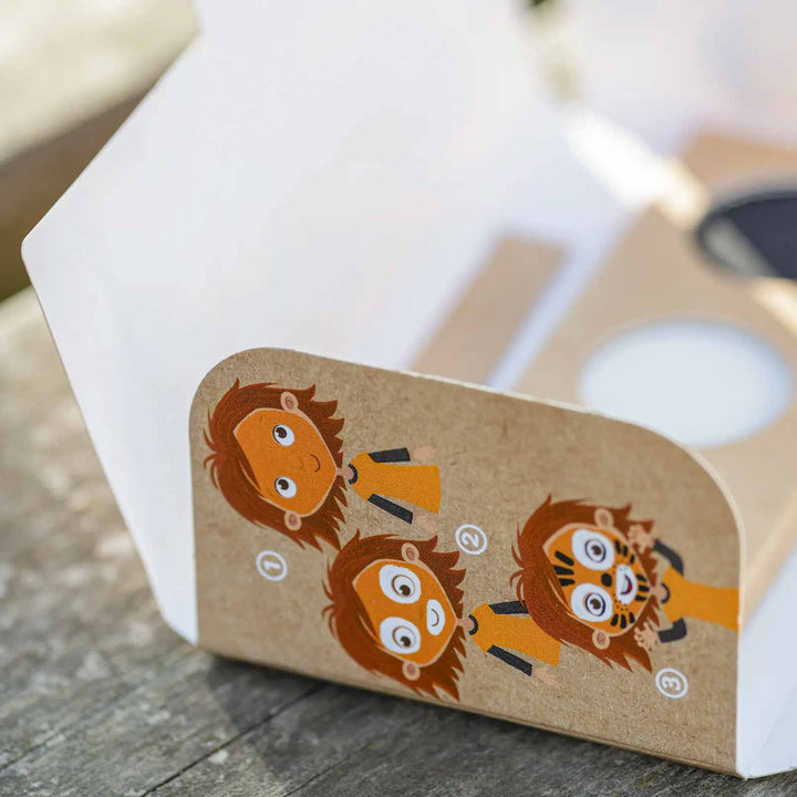 Kinderschminke-Set Tiger & Fuchs mit 3 Farben - offene Verpackung