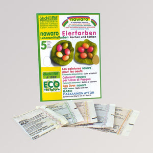 Eier Färbefarben nawaro, Natur-Lebensmittelfarben, 5 Farben von Ökonorm