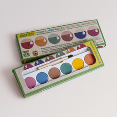 Wasserfarbkasten Naturfarben nawaro, 6 Farben - auch für Ostereier von ökoNORM