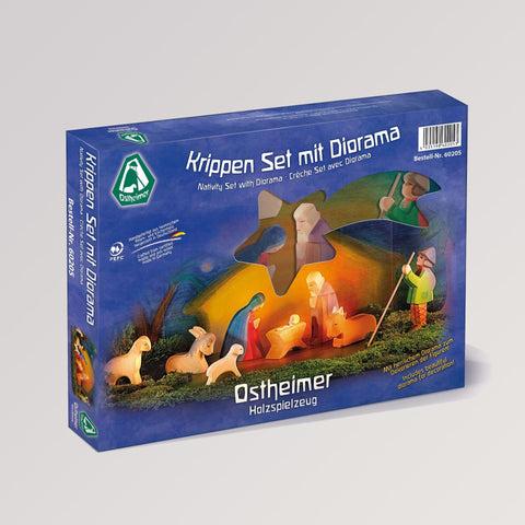 Krippen Set mit Diorama 11-tlg