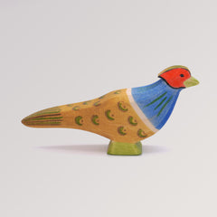Holzfigur Fasan Seitenansicht von Ostheimer
