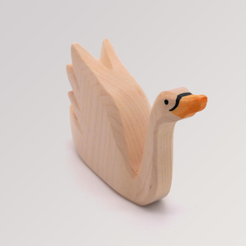 Ostheimer Holzfigur Schwan hoch