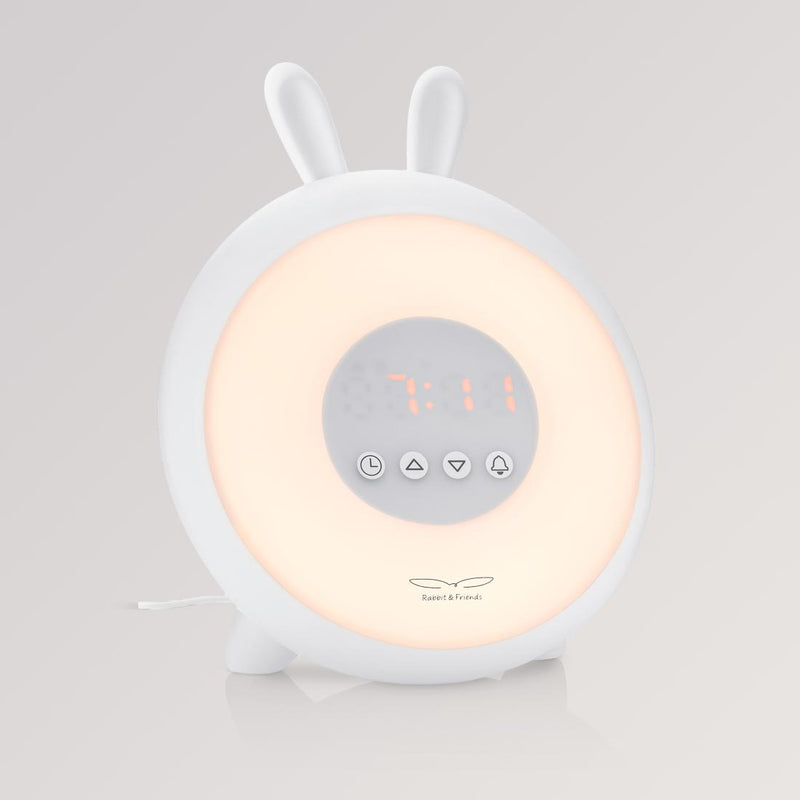 Rabbit & Friends Lichtwecker & Nachtlicht für Kinder in weiß - mit Hasenohren