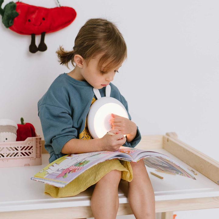 Rabbit & Friends Lichtwecker & Nachtlicht für Kinder in weiß - mit Hasenohren