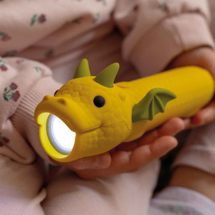 Taschenlampe Drache in gelb für Kinder von Rabbit & Friends