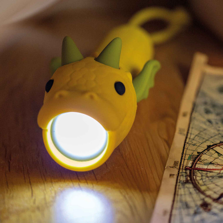 Taschenlampe Drache in gelb für Kinder von Rabbit & Friends