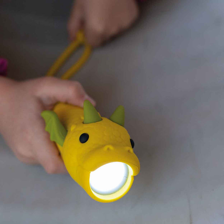 Taschenlampe Drache in gelb für Kinder von Rabbit & Friends
