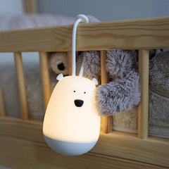Nachtlicht Bär in weiß zum Aufhängen von Rabbit & Friends