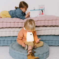 Nachtlicht Bär groß Silikon | weiß mit Akku (USB)