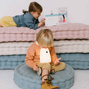 Nachtlicht Bär groß Silikon | weiß mit Akku (USB)