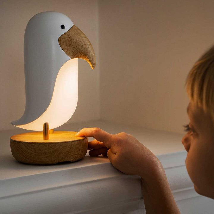 Nachtlicht Vogel mit Bluetooth-Lautsprecher in weiß von Rabbit & Friends