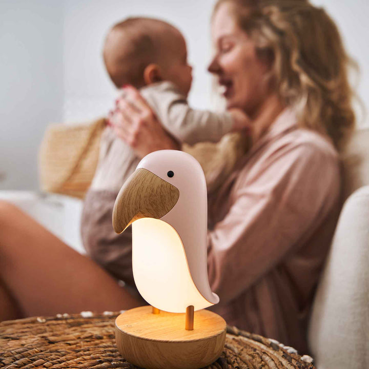 Nachtlicht Vogel mit Bluetooth-Lautsprecher in weiß von Rabbit & Friends