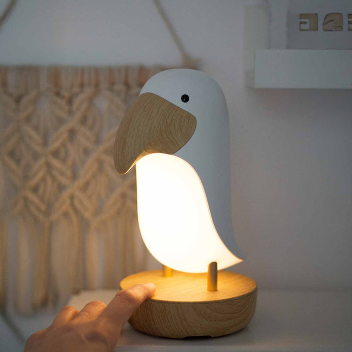 Nachtlicht Vogel mit Bluetooth-Lautsprecher in weiß von Rabbit & Friends