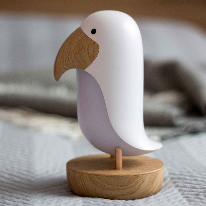 Nachtlicht Vogel mit Bluetooth-Lautsprecher in weiß von Rabbit & Friends