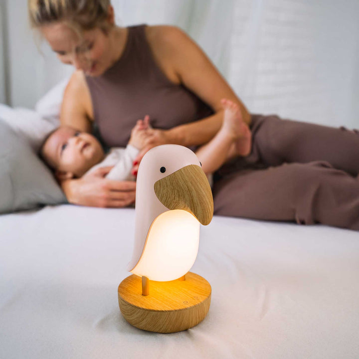 Nachtlicht Vogel mit Bluetooth-Lautsprecher in weiß von Rabbit & Friends