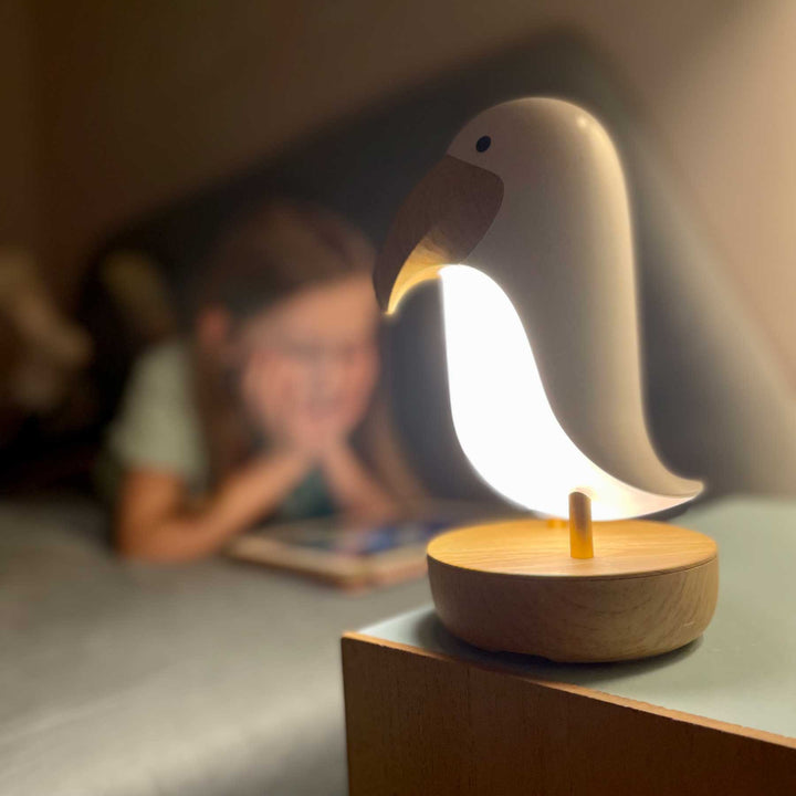 Nachtlicht Vogel mit Bluetooth-Lautsprecher in weiß von Rabbit & Friends