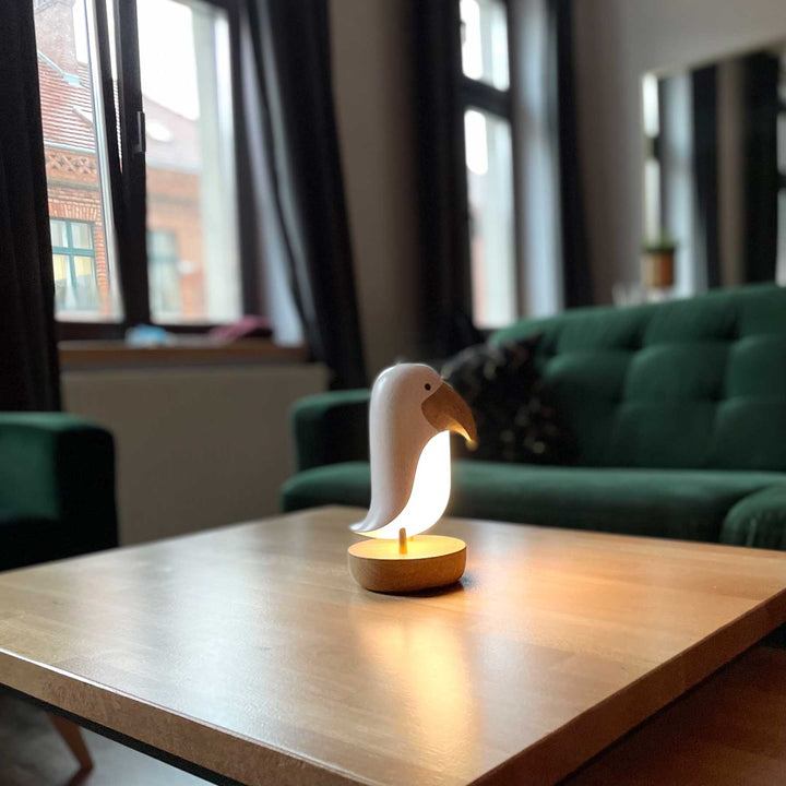 Nachtlicht Vogel mit Bluetooth-Lautsprecher in weiß von Rabbit & Friends