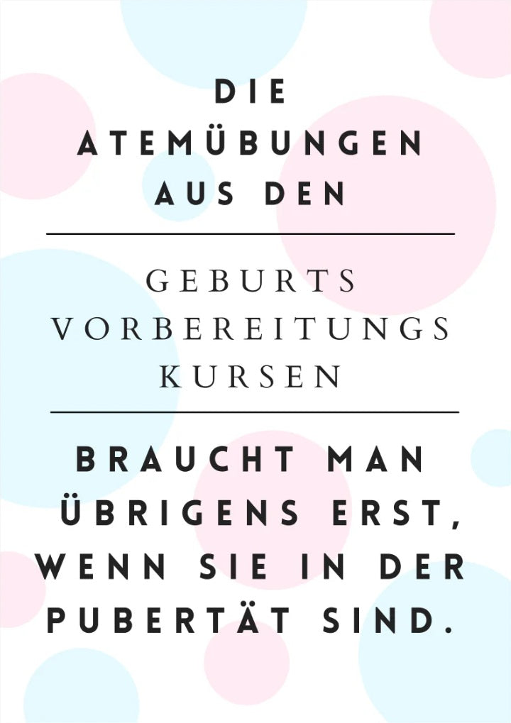 Postkarte - Atemübungen Pubertät von Rabenmütter