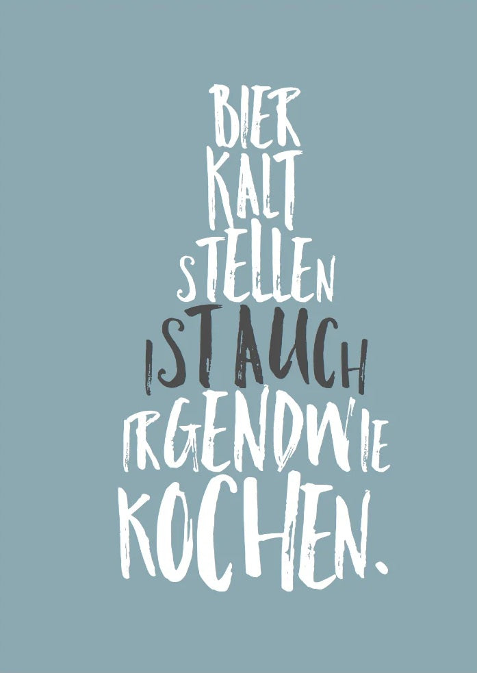 Postkarte - Bier kalt stellen von Rabenmütter