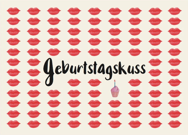 Postkarte - Geburtstagskuss von Rabenmütter