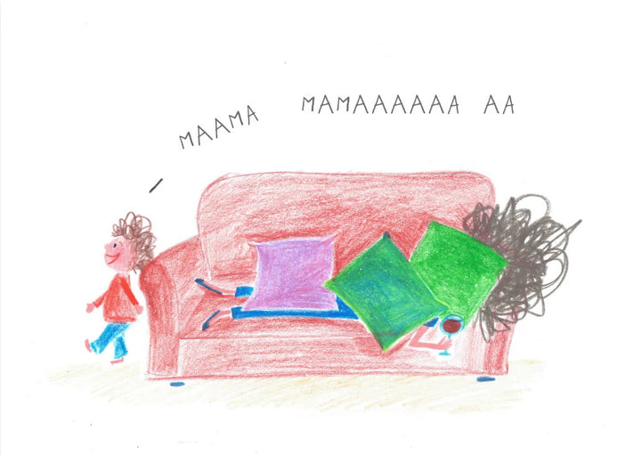 Postkarte - Mamaaa Sofaaa von Rabenmütter
