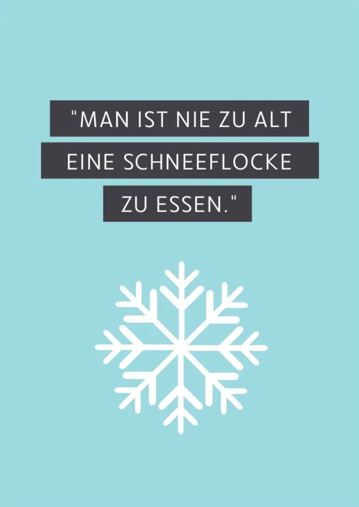 Postkarte - Schneeflocke von Rabenmütter