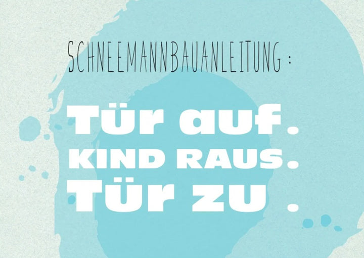 Postkarte - Schneemannbauanleitung von Rabenmütter