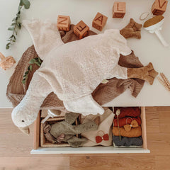 Kuscheltier & Wärmekissen Gans groß in weiß von Senger Naturwelt