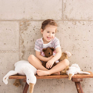 Kuscheltier & Wärmekissen Gans groß in weiß von Senger Naturwelt