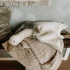 Kuscheltier & Wärmekissen Gans groß in weiß von Senger Naturwelt