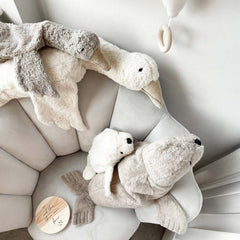 Kuscheltier & Wärmekissen Gans klein in grau von Senger Naturwelt