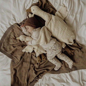 Kuscheltier & Wärmekissen Gans klein in weiß von Senger Naturwelt