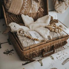 Kuscheltier & Wärmekissen Gans klein in weiß von Senger Naturwelt