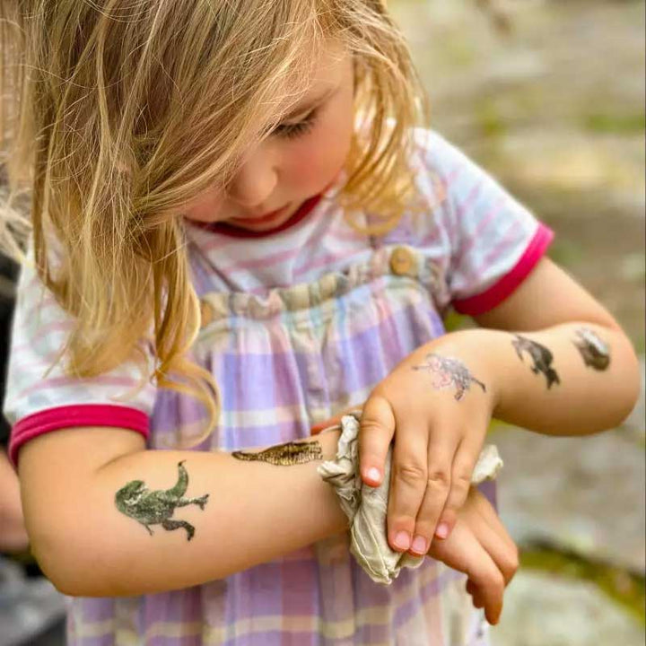 Metallic Tattoos Retro-Blumen