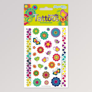 Metallic Tattoos Retro-Blumen