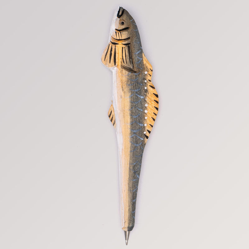 Holzkugelschreiber Fisch von Tierkopfstift
