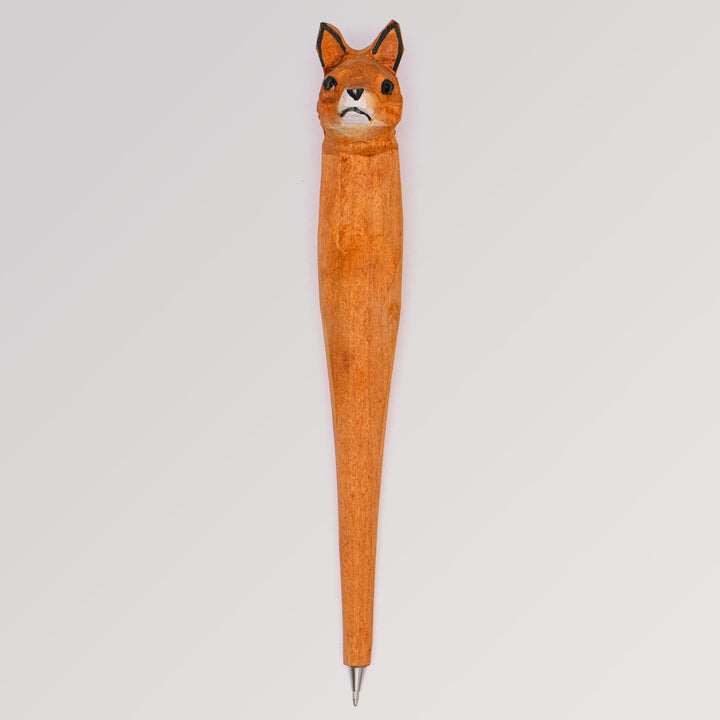 Holzkugelschreiber Fuchs von Tierkopfstift