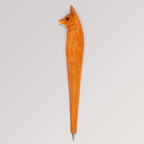 Holzkugelschreiber Fuchs von Tierkopfstift