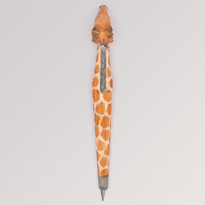 Holzkugelschreiber Giraffe von Tierkopfstift