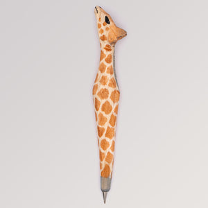 Holzkugelschreiber Giraffe von Tierkopfstift