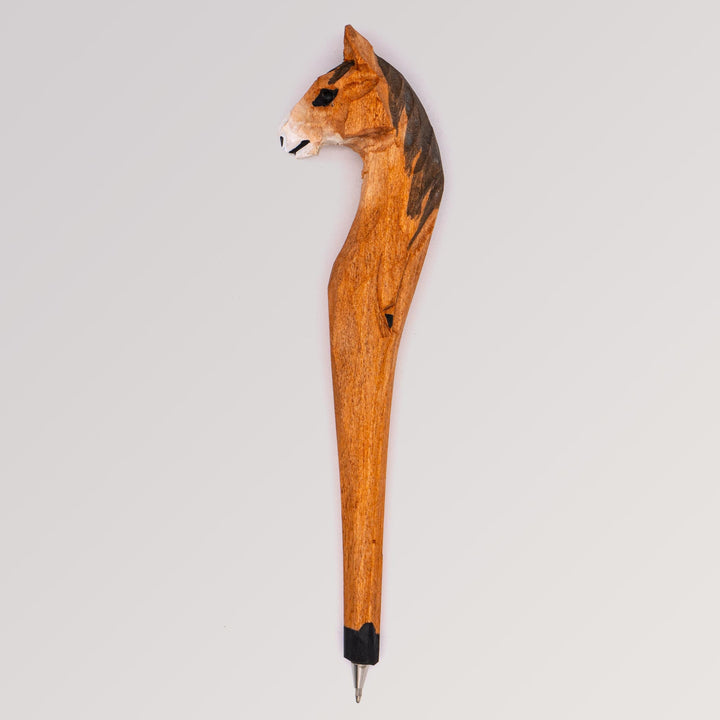 Holzkugelschreiber Pferd von Tierkopfstift