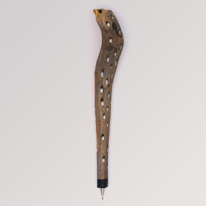 Holzkugelschreiber Schlange von Tierkopfstift