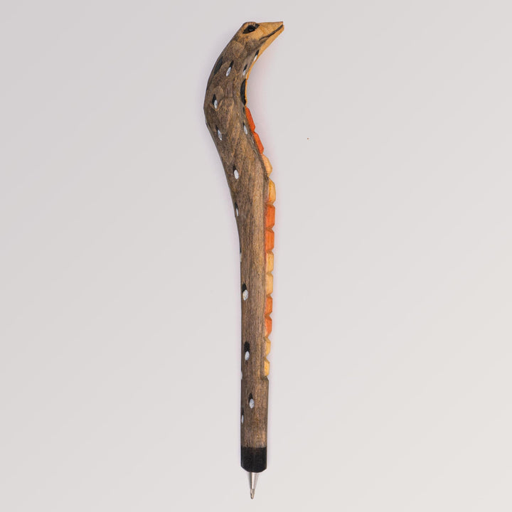 Holzkugelschreiber Schlange von Tierkopfstift