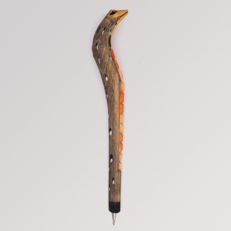 Holzkugelschreiber Schlange von Tierkopfstift