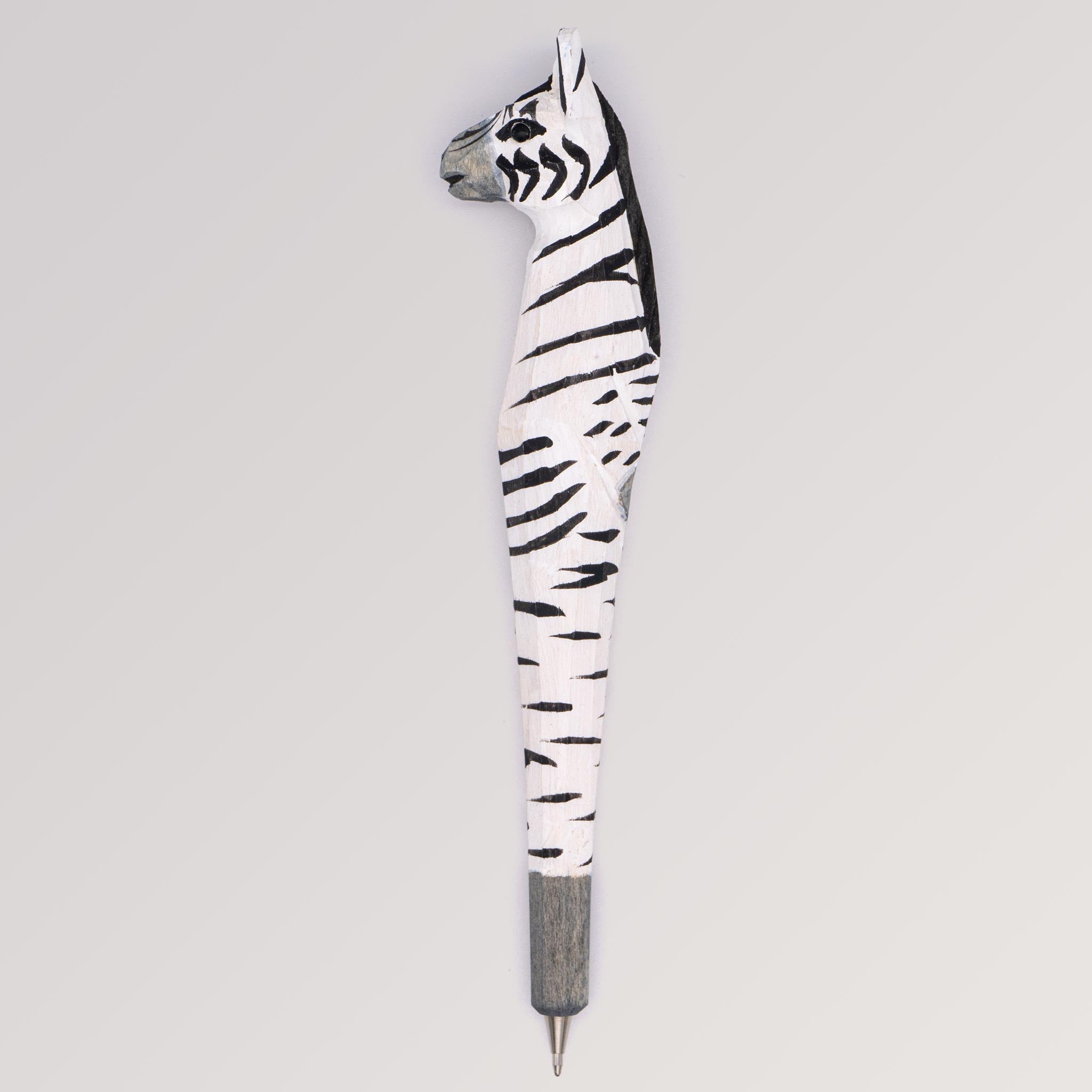 Holzkugelschreiber Zebra von Tierkopfstift