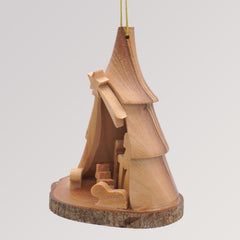 Krippe Weihnachtsbaum Anhänger - Olivenholz Baumschmuck von Weihnachtsdeko aus Betlehem